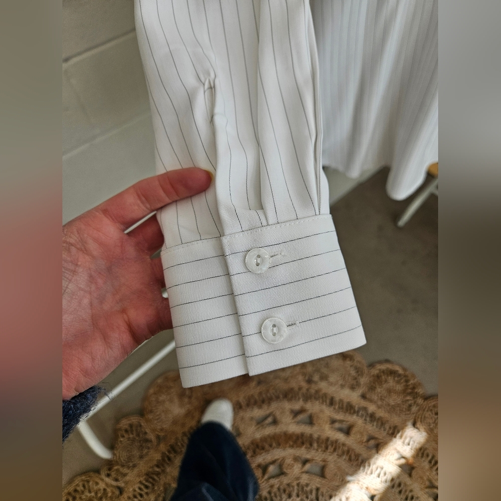 Oversize Pinstripe Button Down NWT - image 3